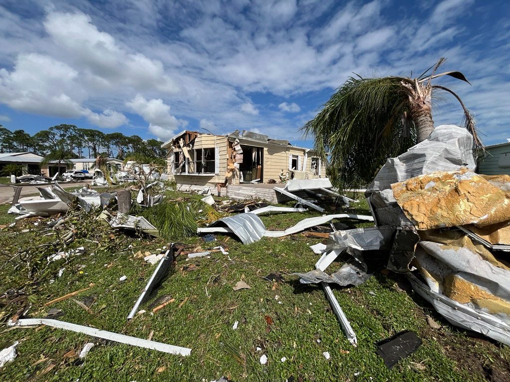 Damage from Hurricane Milton in Fort Pierce, Florida